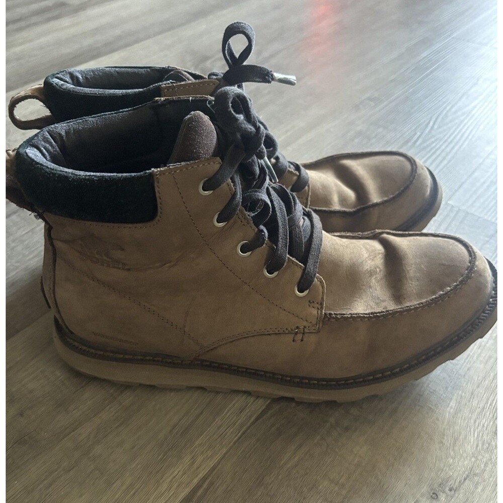 SOREL Madson II Moc Toe Waterproof Boots Mens Size 11 Tobacco Brown